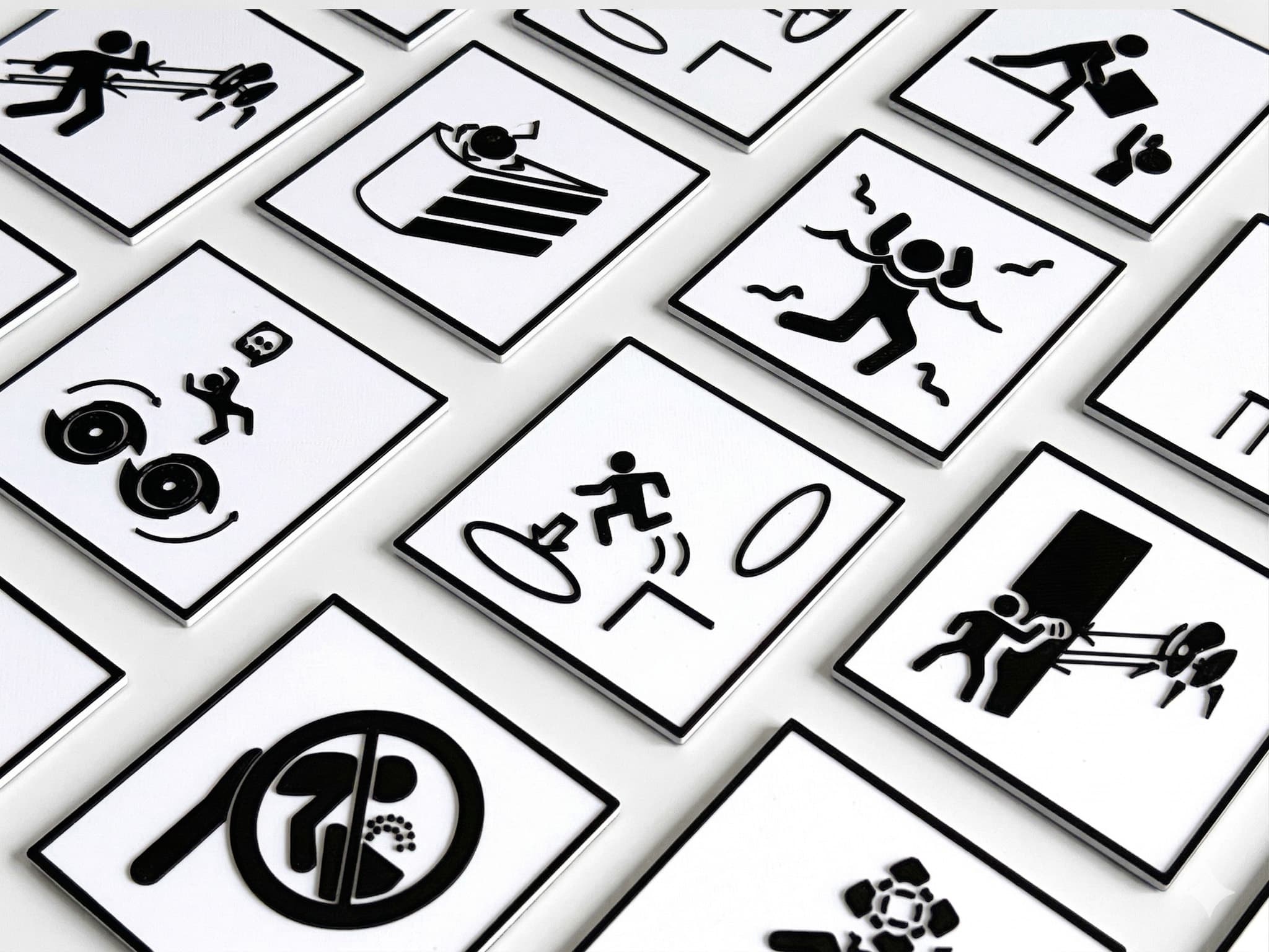 Portal Test Chamber Hazard Sign Magnet - Main View